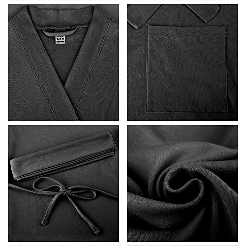 Image of U2SKIIN Womens Robes, 100% Cotton Lightweight Robes 3 /4 Sleeves Kimono Knit Soft Loungewear Short Bathrobe