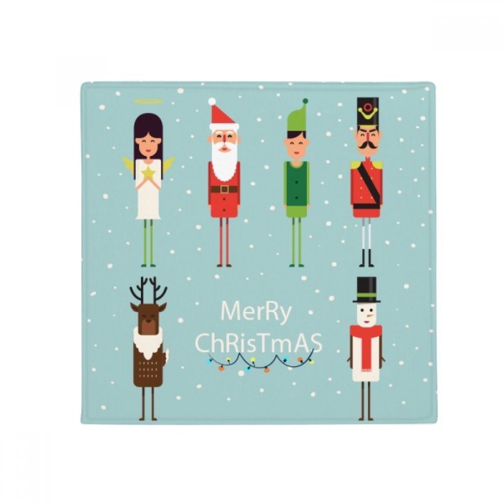 Tapis de sol Joyeux Noël 80x80cm illustration homme anti-dérapant pour entrée et cuisine