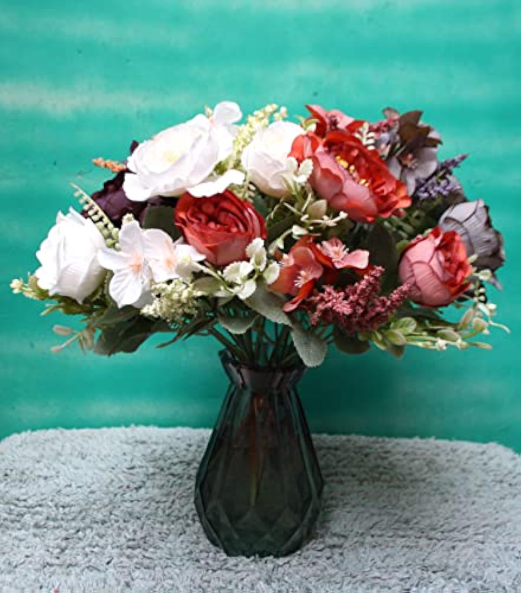 Artificial Peonies Fake Flowers Bunch, Decorative Items