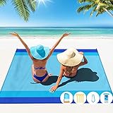 Famstar Beach Blanket Oversized Extra Large 78' X 81',Waterproof Sandproof Beach Blanket 1-7 Adults Lightweight Durable for Travel Camping Hiking Picnic