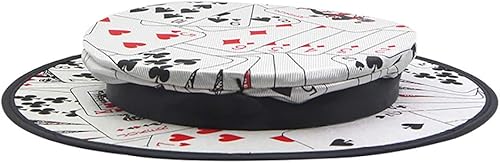 Miniatura 2 de Enjoyer Sombrero plegable para disfraz de mago, sombrero plegable, truco de magia divertido, sombreros de fiesta, accesorios de comedia (negro y