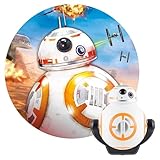 STAR WARS BB-8 LED Night Light, Color Changing, Collector's Edition, Dusk-to-Dawn Sensor, Plug-in, Disney, Galaxy, Ideal for Bedroom, Bathroom, Nursery, Hallway, 43429