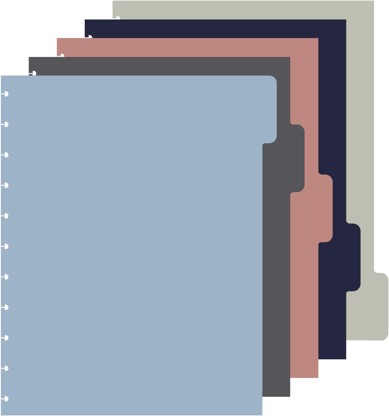 5pcs Binder Dividers with Tabs, Colorful Binder Dividers with Mushroom