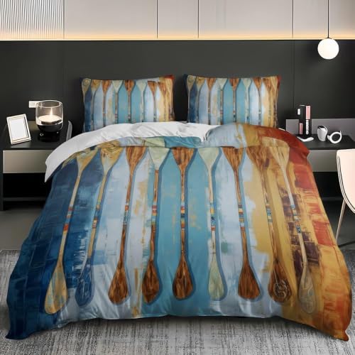 Funda Nordica Cama 90 Infantil Shipyard Funda Edredon 135x200 País de la Vendimia Fundas de Edredón Impresión 3D Ropa de Cama de Microfibra Transpirable con 2 Fundas de Almohada C/2366