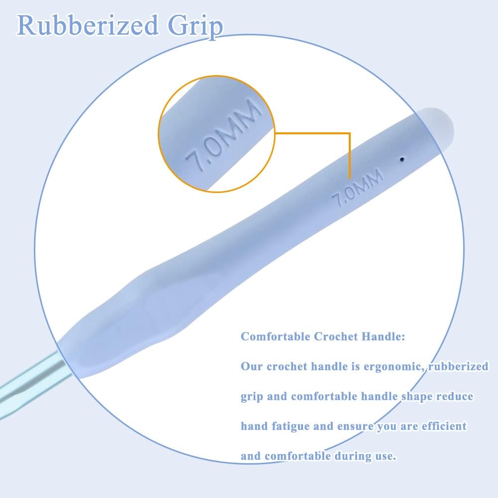 Iuuidu 7mm Ergonomic Crochet Hook, Crochet Needles for Crocheting image 4