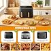 Air Fryer Paper Liners for Philips Dual Basket Airfryer 3000/5000 Series NA350 NA352 NA550 9L(6L/3L) Tefal 8.3L(5.2L/3.1L), HONYAO 100Pcs Disposable Parchment Paper Liners Air Fryer Accessories