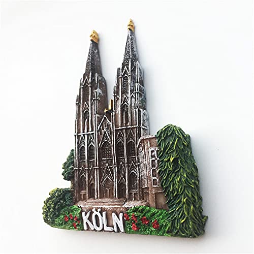 Imán Decorativo Catedral de Colonia Alemania 3D miniatura 4