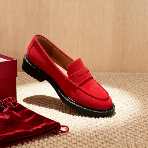 Image of Loafers for Women, Classic Penny Slip On Flat Dress Shoes