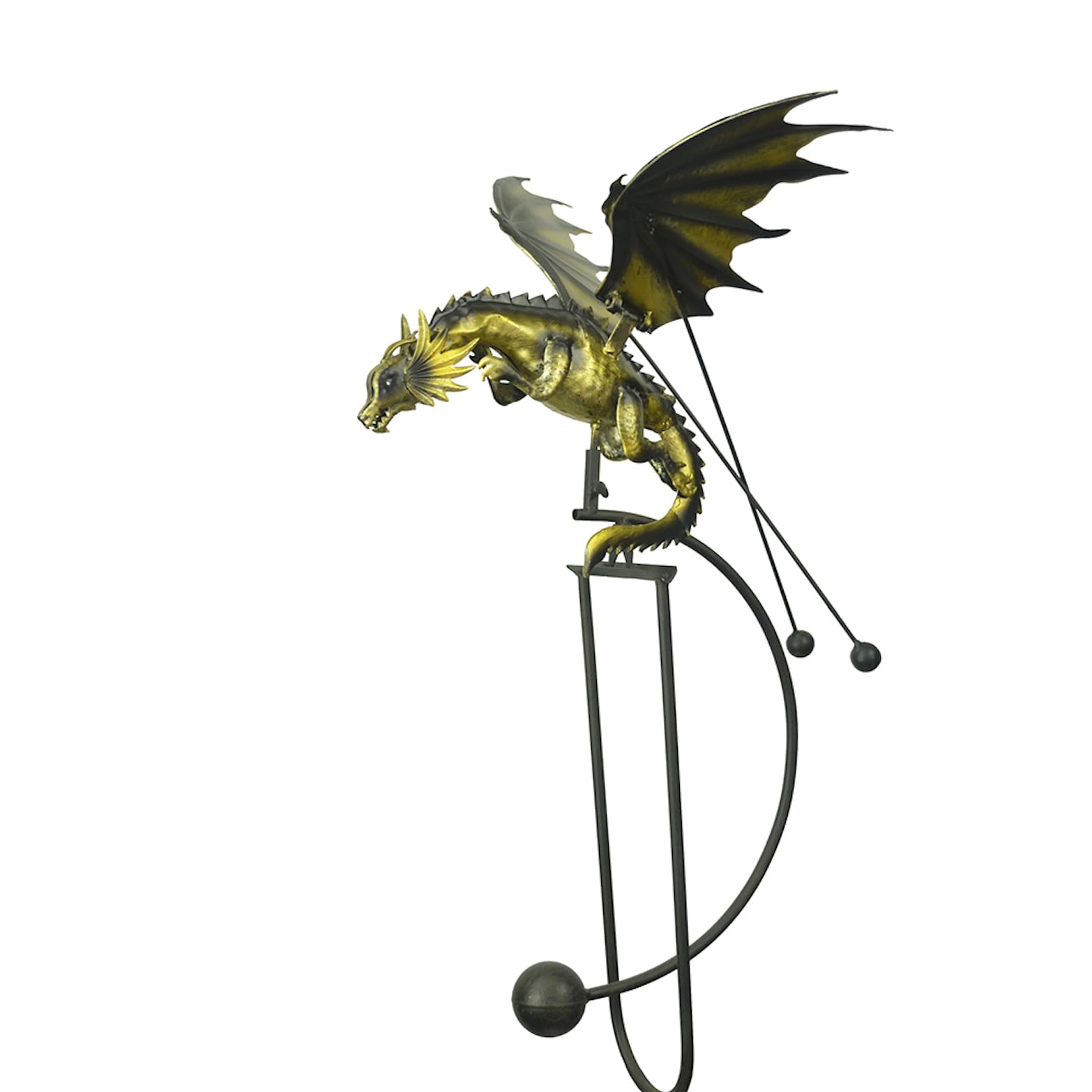 Red Carpet Studios 34257 Art Outdoor Wind Sculpture Rocker Decorative Garden Stake, Dragon