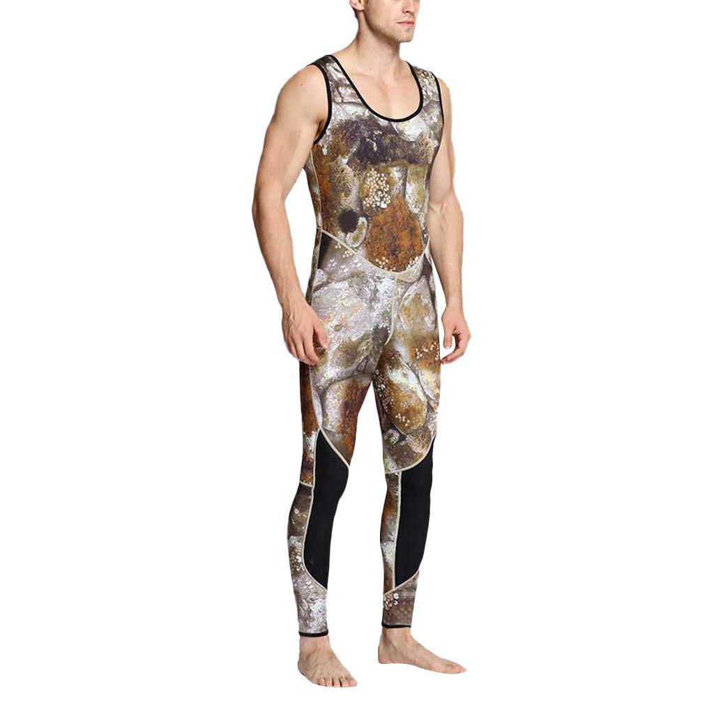 Traje de neopreno para hombre, 2 piezas, para buceo, esnórquel, surf