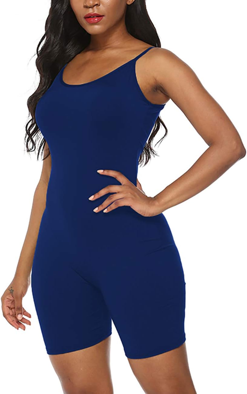 Amiliashp Women's Spaghetti Strap Tank Top Short Jumpsuit Rompers Bodysuit One Piece Catsuit - Image 4