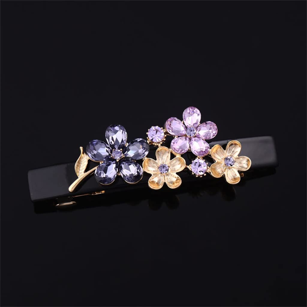 HBJWOV Hair clip female back of the headdress elegant mother hair card a ornament(Black)
