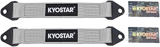 KYOSTAR 17 Inch Limit Strap, Premium Quad Wrap Limit Strap Car Hauler Axle Straps Rated for 10,000 Lb (White, 2 Pack)
