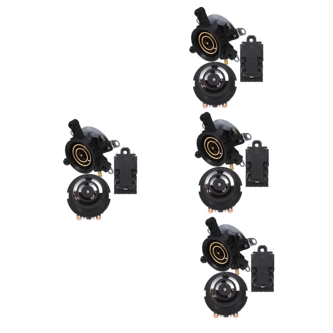 OSALADI 4 Sets Electric Kettle Accessories An Fittings Part Switch Electric Hot Water Kettle Thermostat Base for Kettle Electric Kettle Base Thermal Base Kettle Base Socket Black Plastic