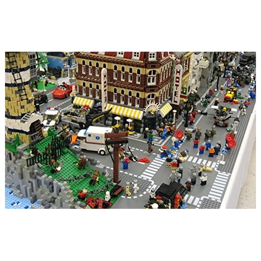 SUNIAN Pussel för vuxna 1058 bitar Lego City Pussel för vuxna, barn pedagogiska spel underhållning present, hem pedagogiska spel gör-det-själv leksaker storlek: 75 x 50 cm