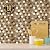 PVC Hexagon 0.88 sq ft/Piece Pack of 1,Peel & Stick Backsplash Wall Tile. Brown & Gold Hexagon Faux Glass 4 x 5 Self-Adhesive Sheets. Strong, Removable Tile- Kitchens, Bathrooms, Vanity