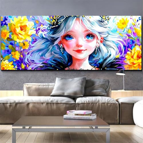 Peinture Diamant Point de Croix Kit Complet Strass Cristal Fleur L636 60x120