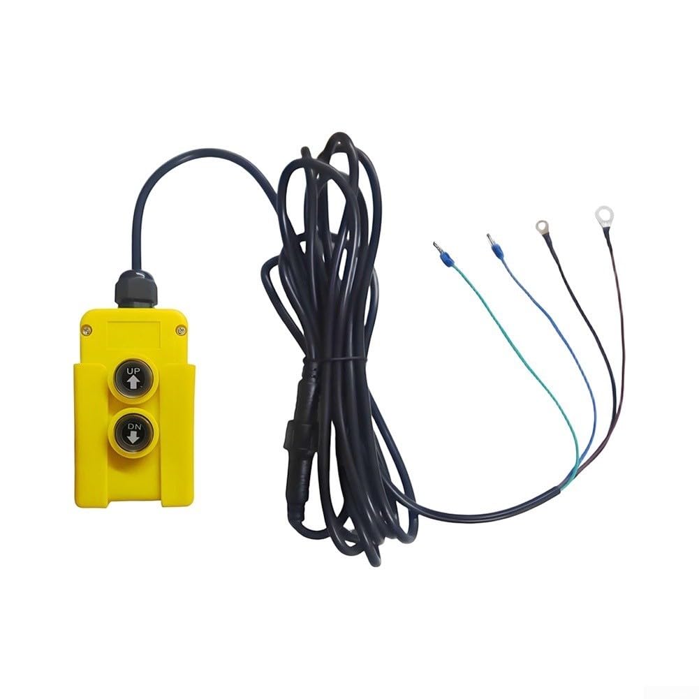 Commutateur à distance 12 V 4 fils pour pompe hydraulique basculante étanche 12 V avec câble de 4,5 m pour pont élévateur hydraulique Interrupteur à distance 12 V pour remorque à bascule et pour