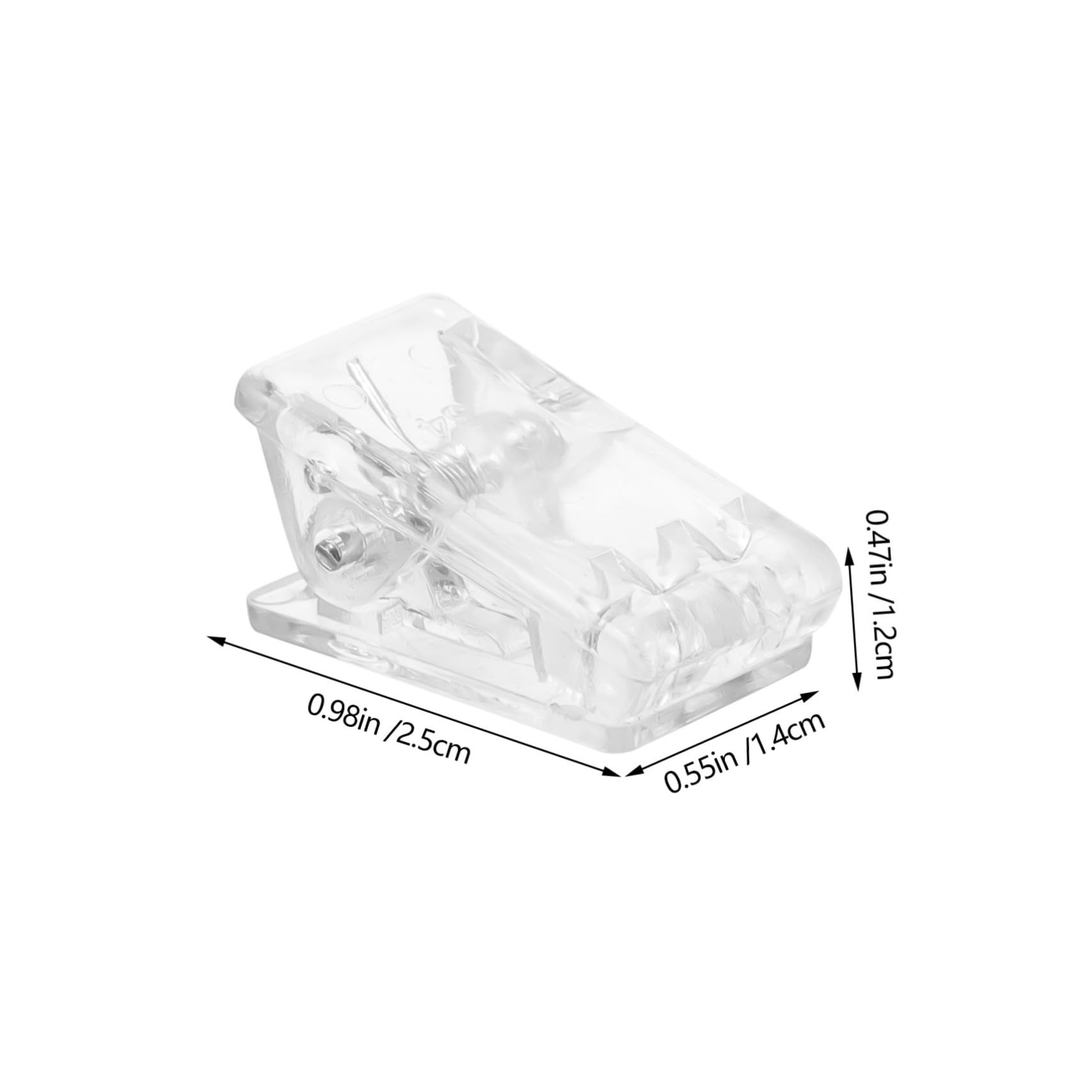 SHINEOFI 5 Sätze Transparenter Ausweishalter Zum Aufhängen Kleine Clips Größe Büroclips Mini Bastelclips Durchsichtige Mini Clips Namensschild Clip Wandclips 60 Stück * 5