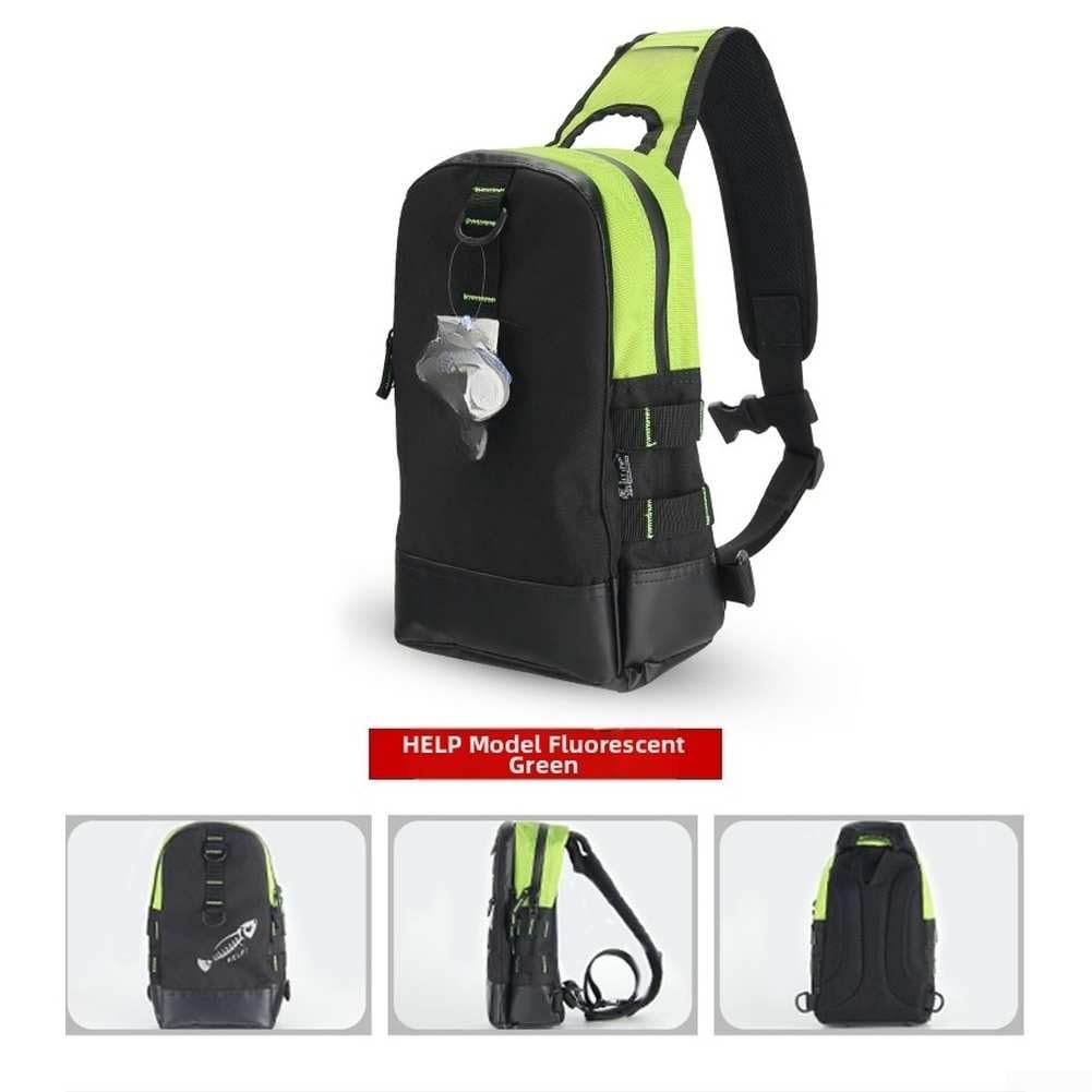 Torba wędkarska na klatkę piersiową, wodoodporna, crossbody, z uchwytem na szczypce, tkanina Oxford, do jazdy na rowerze i wędkowania, A
