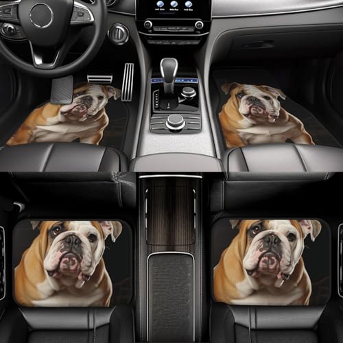 Tapis de sol voiture bouledogue anglais auto SUV camion universels 4 pièces
