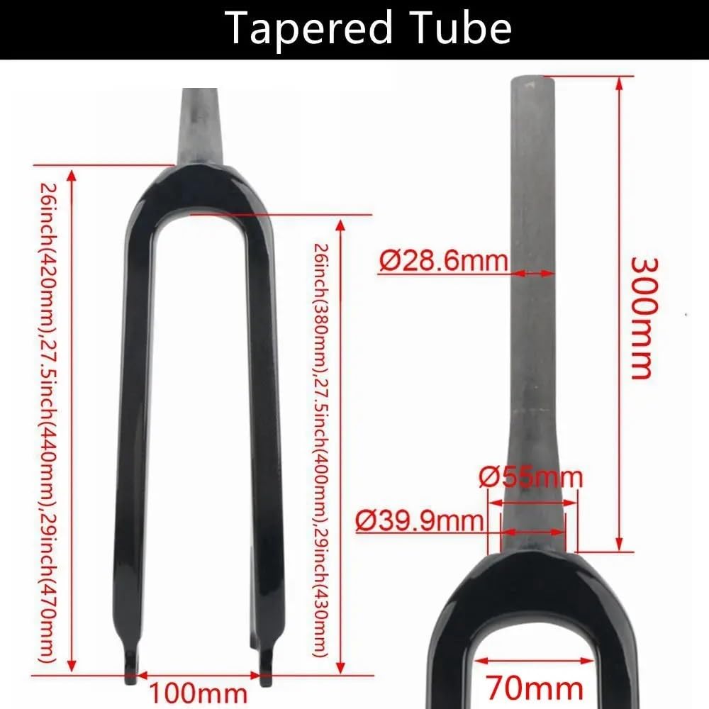 Forcella Mtb 1 Pcs In Fibra di Carbonio Forcella Dura Della Bici Mountain Forcella Anteriore 26er 27.5er 29er Freno A Disco Della Bicicletta MTB Accessorie Assale Anteriore 9mm Forcelle Rigide Mtb ( C