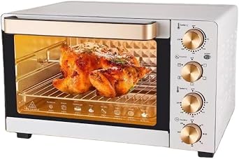 2026 Release Oven Range, 40/50L Microwave, Non-Fry Oven, Air Oven Function, Built-in 60Hz, Clear Window, Simple Operation, 360  Air Circulation, Perfect for Living Alone, 2 People White 10.2 gal 40 L