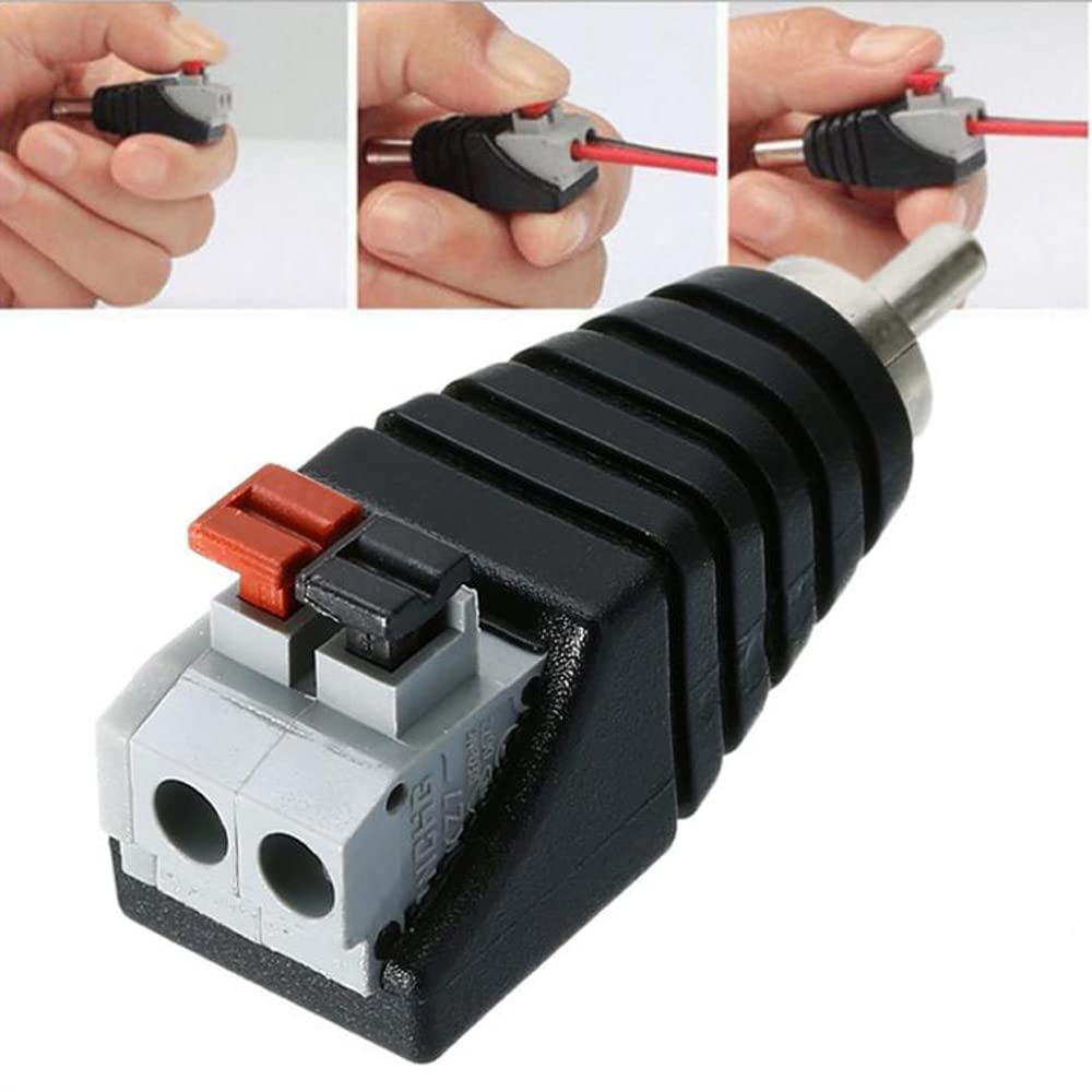 Adaptateurs RCA Vers Bornes Haut-parleur - Lot De 6 Connecteurs Sans Soudure Pour Audio/vidéo