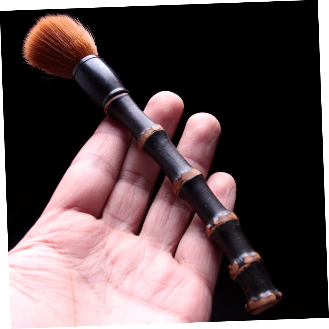 Beavorty Black Root Teapot Brush Natural Cleaning Tool for Teapots and Bowls for Tea Ceremony Accessories Home Tea Shop and Tearoom Settings