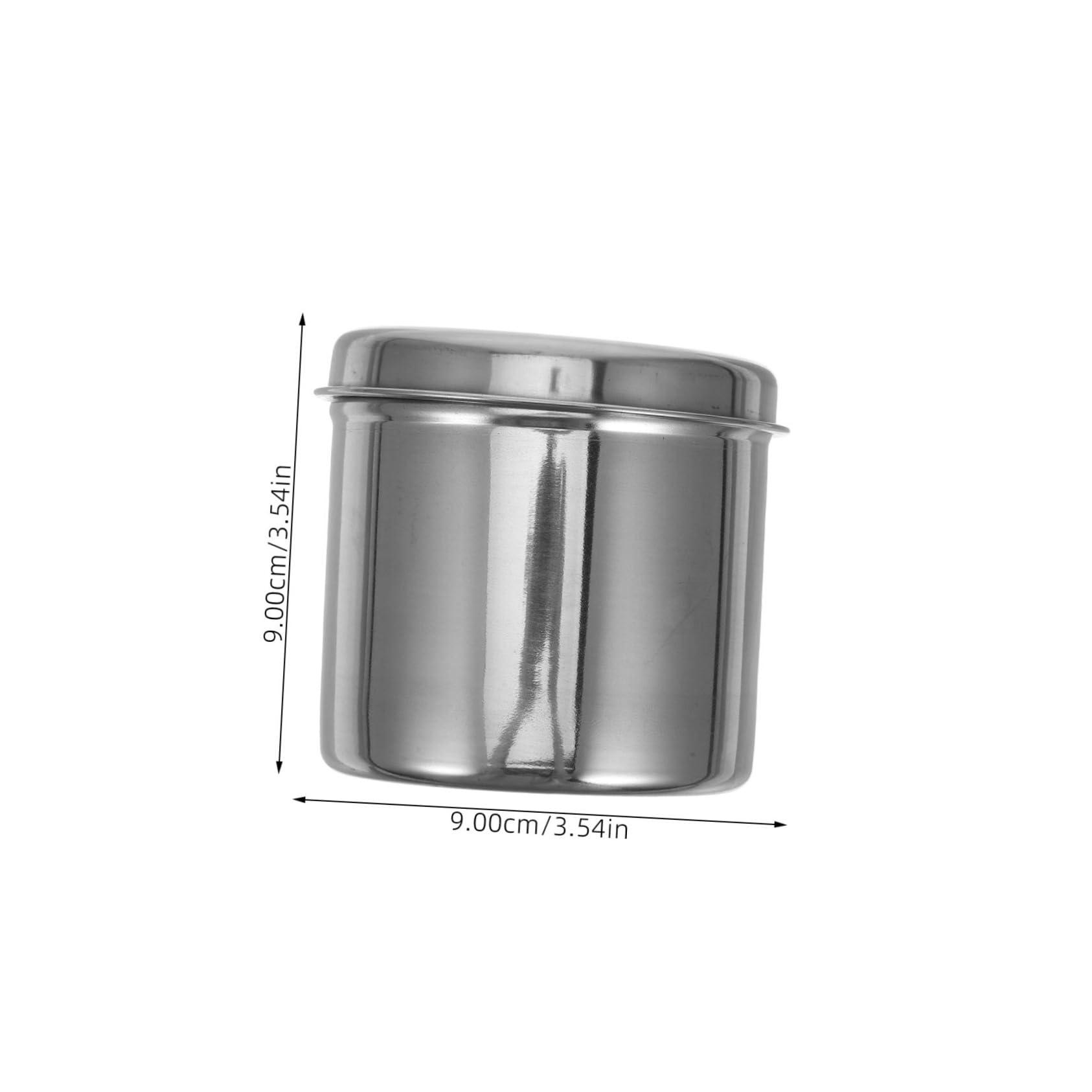 BELLIFFY Professional Salon Use Stainless Steel Dressing Storage Bottle Gauze Holder Lid Container
