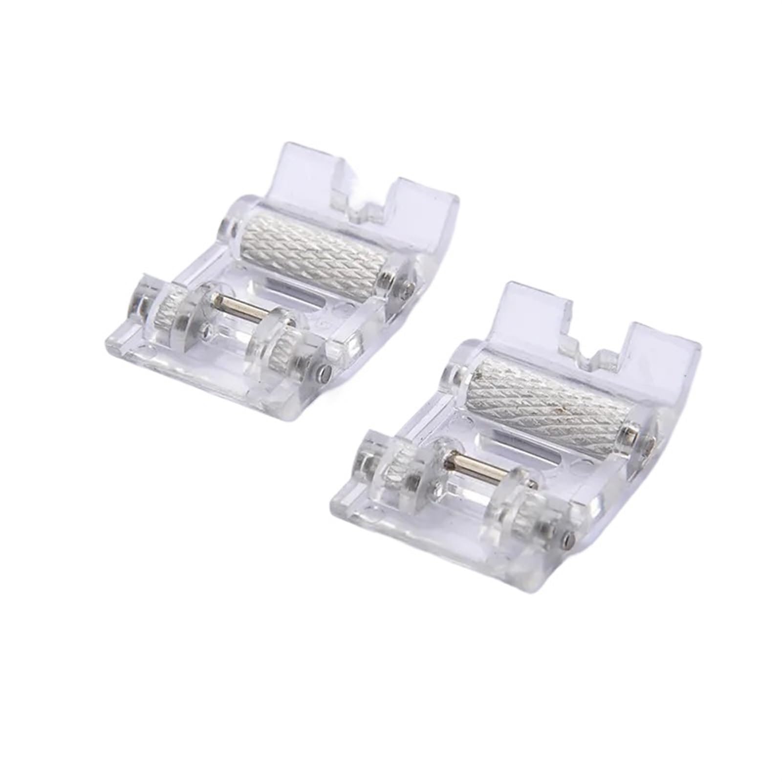 2 pezzi accessori for macchine da cucire parti di strumenti piedino a rullo in pelle a scatto abbigliamento