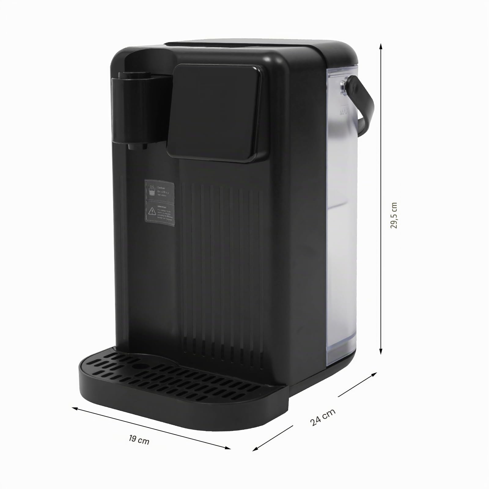 Distributeur eau chaude instantanée, distributeur avec filtre, capacité 3 l, options de température, écran tactile, 3 secondes chauffage, 25-99 ℃ (noir)