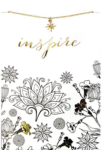 Lucky Feather Color & Shine Inspire 14k Gold Dipped Starburst Charm Necklace