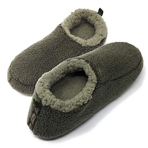 Mens Slippers, Oooh Yeah Soft Cozy Non-Slip Solid Sherpa House Slippers for Indoor and Outdoor