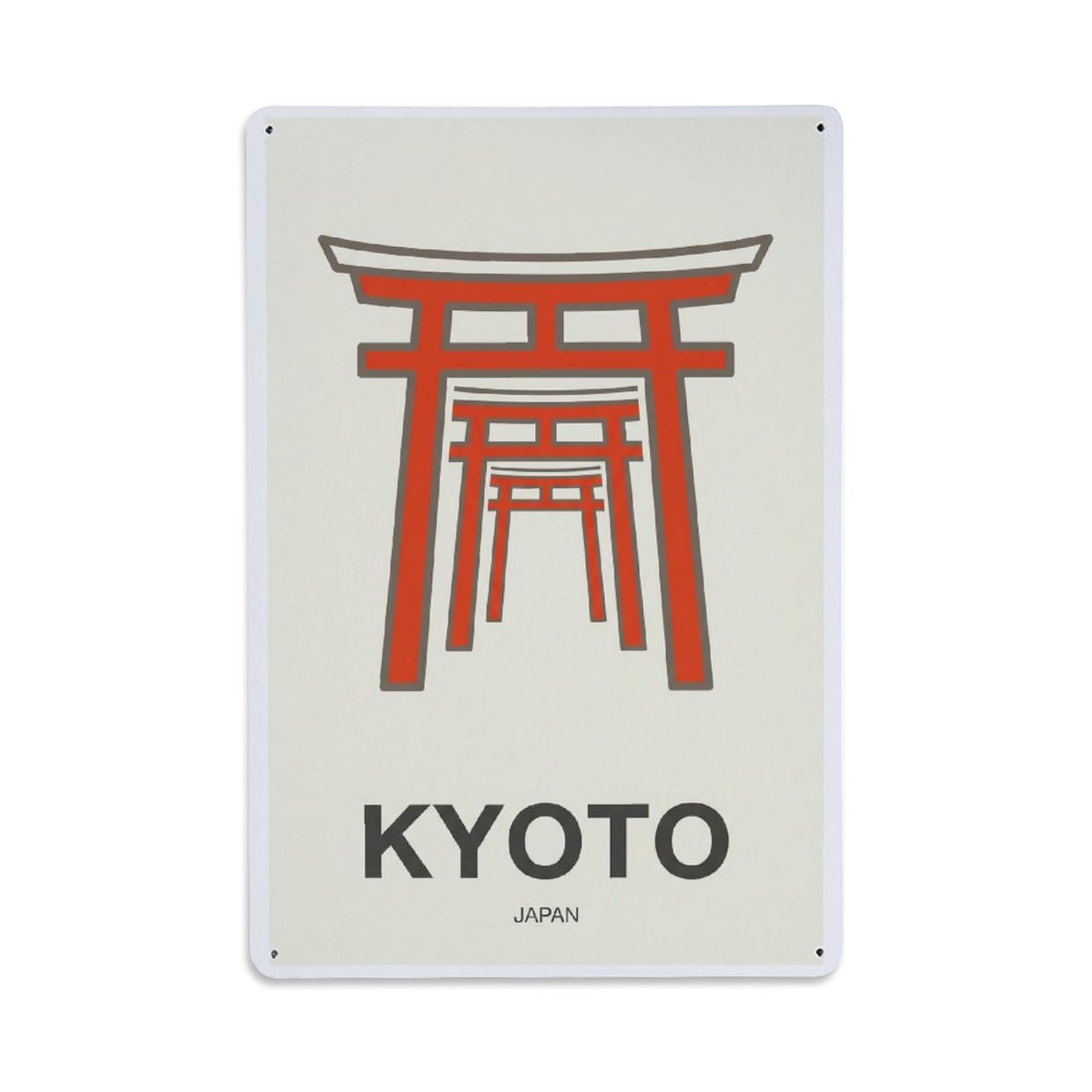 Gead 8X12inch Style Vintage Travel Kyoto Japan Pathway Metal Tin Sign