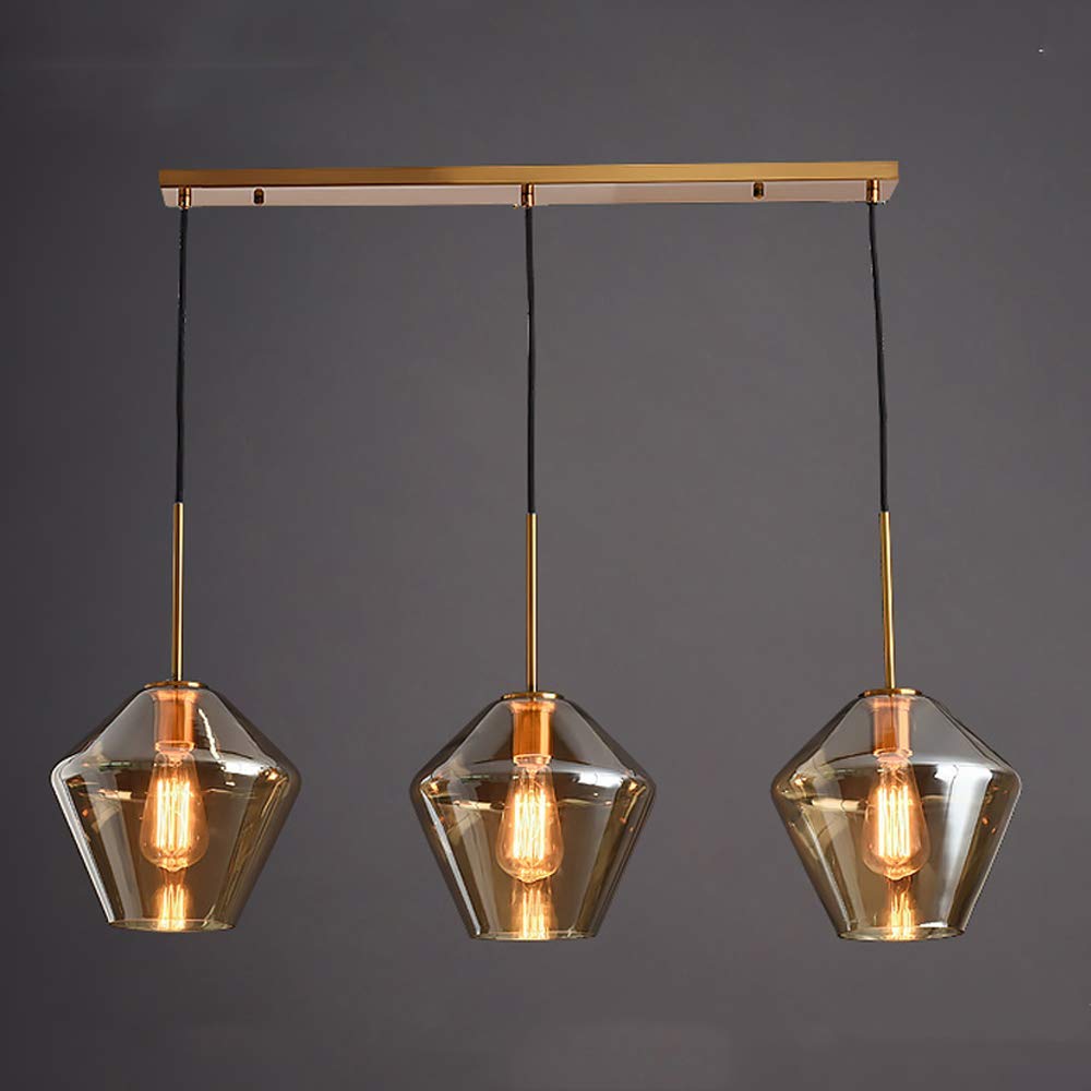 LYMSXAZOU Nordic 3Light LED Pendant Lamp with E27 BaseModern Ceiling Hanging Light for Dining Room & Kitchen Island Elegant Chandelier Style Home Decor