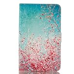 Mo-Beauty Case for Amazon Kindle Fire 7,PU Leather Wallet Case Colorful Pattern Design Flip Wallet Case Cover for Kindle Fire 7 (7" Inches Display), Sakura