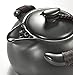 Hoobar Ceramic Kungfu Tea Set Chinese Style Handmade Teapot and Teacups with Portable Travel Bag and Tea Tray (Matte Black)