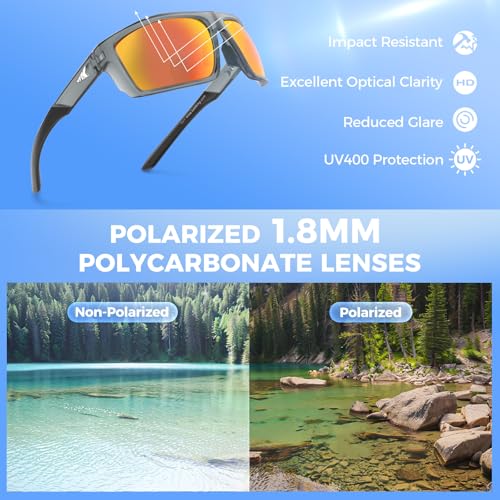 Image of KastKing Waccamaw Polarized Bifocal Sunglasses for Men Women, Wrap Design