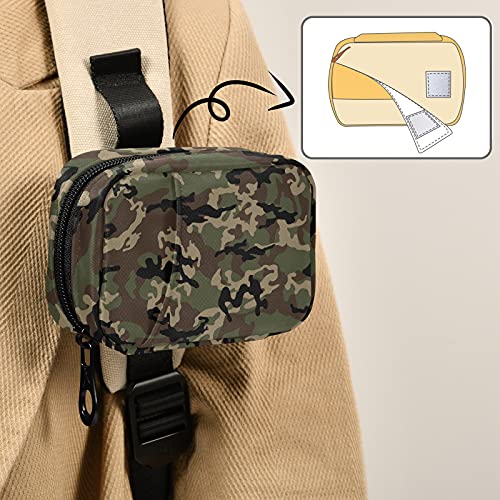 Image of Naanle Military Camo Pill Box 7 Day Pill Case Travel Pill Organizer Bag with Zipper Portable Weekly Case Compact Size for Vitamin Supplement Holder