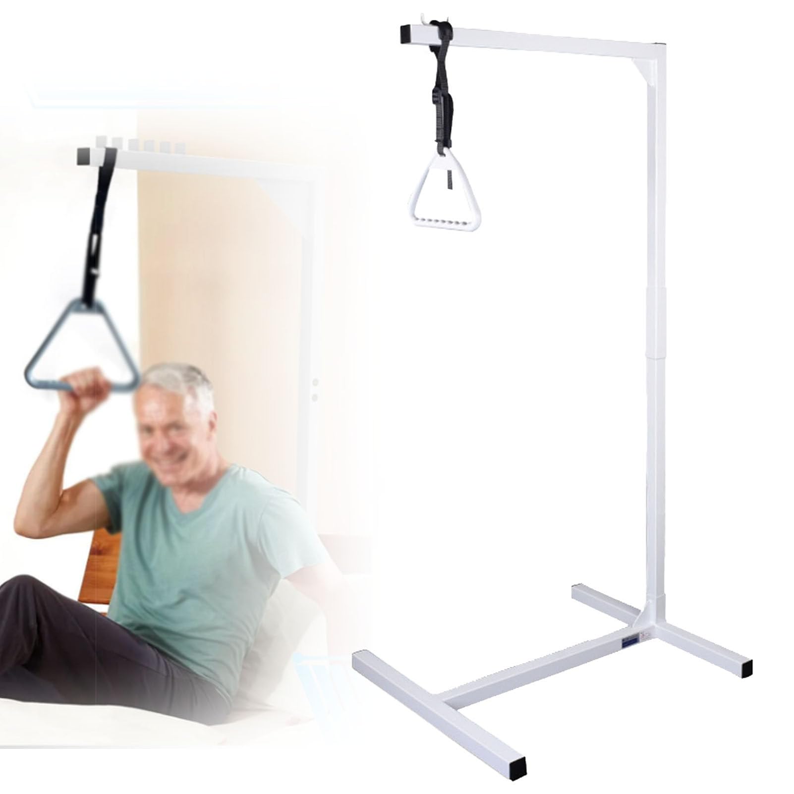 YXZYFPP Bed Trapeze Bar for Mobility, Easy Assembly Overhead Assist Handle for Bed, Ideals for Hospitals, Care Facilities, and Physical Rehabilitation Centers