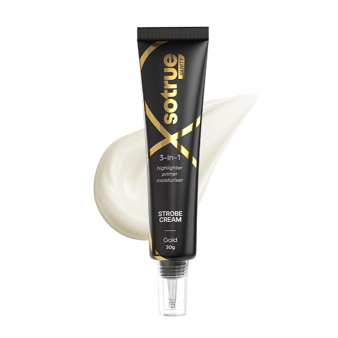 Sotrue Strobe Cream Gold for Face Radiance, Multipurpose Strobe Cream, Dewy Glazed Instant Glow, Highlighter For Face, Boosts Hydration, For All Skin Types, 30g,-image-32