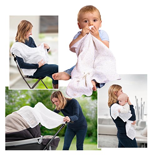 VULLI 850724 spuugdoekjes/gaasdoeken Sophie la girafe set van 4 (70 x 70 cm) - nieuwe verpakking, meerkleurig - Image 4