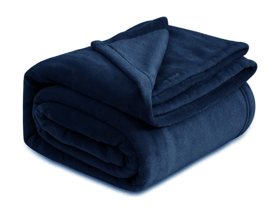 Premium Plush Summer Single Bed Dohar/AC Blanket | 300 GSM Reversible Lightweight Cozy Soft for Bed, Sofa, Couch, Travel & Camping| 225x150 cm - Blue.