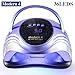 Limegirl UV Nail Lamp - Pearlescent Version, Professional Nail Dryer with 4 Timer, Powerful Dual UV & LED Lamp Beads and Auto Sensor, Fast Curing Gel Lamp, Salon Home Manicure Kit (Pearl Violet)