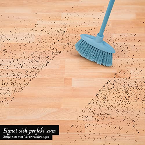 Vani Kehrgarnitur mit langem Stiel, Besen & Kehr-Schaufel - Kehr-Set mit Gummilippe & Softgriffen - Entfernt Schmutz, Staub & Krümel - Silber Grau – Bild 7