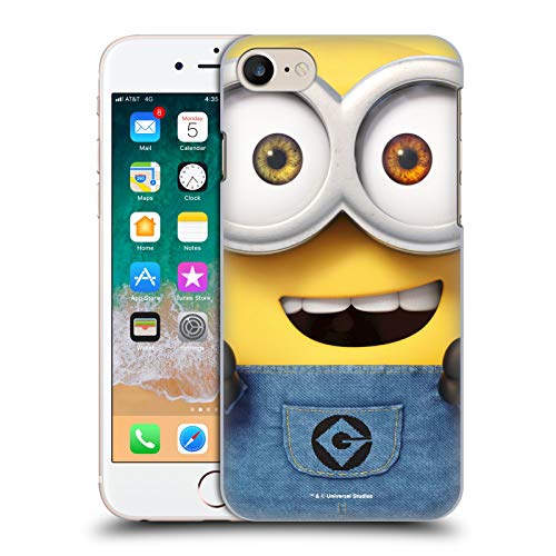Head Case Designs sous Licence Officielle Despicable Me Bob Visage Plein Minions Coque Dure pour l'arrière Compatible avec Apple iPhone 7/8 / SE 2020 & 2022