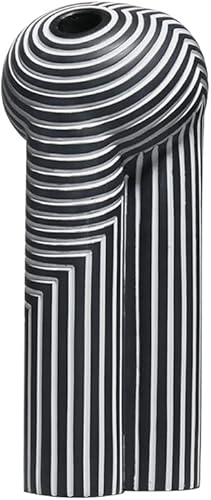 HIHELO Jarrón decorativo de resina moderno minimalista negro para arreglos de flores para sala de estar comedor mesa jarrón de decoración de 102