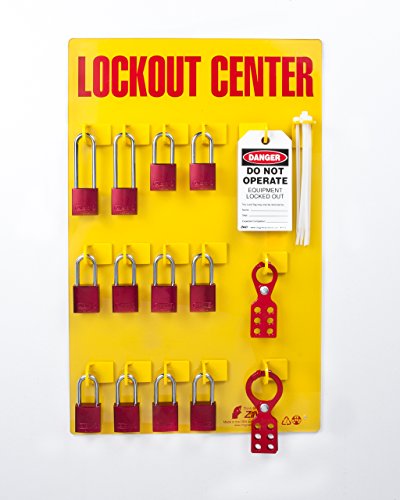ZING Green 2728 ZING Lockout Tagout Station, 12 Padlock