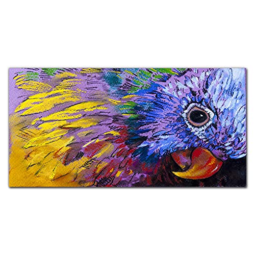 Impression sur verre perroquet pour illuminer votre salon moderne 100x50